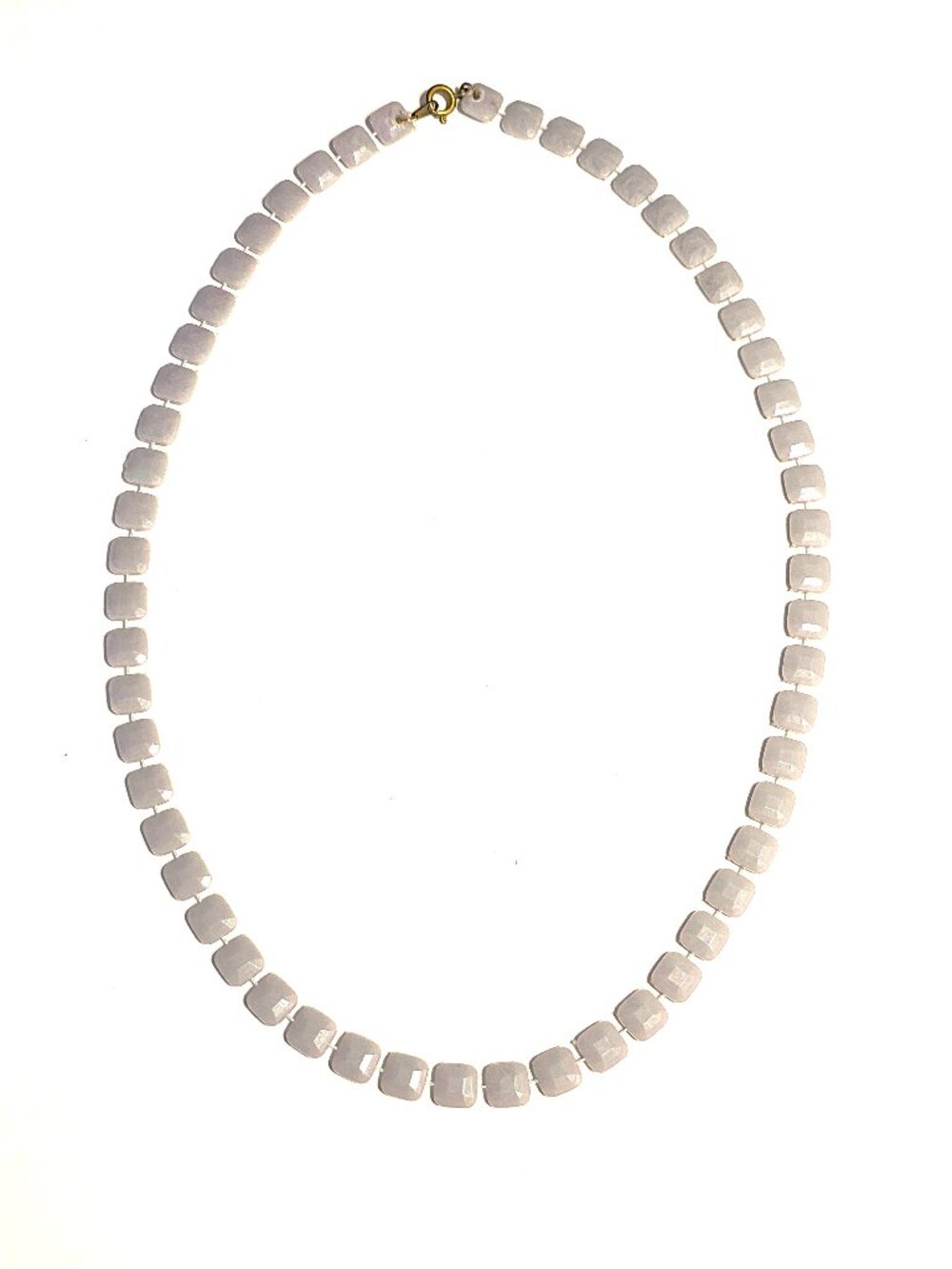 Gray square bead vintage necklace